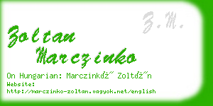 zoltan marczinko business card
